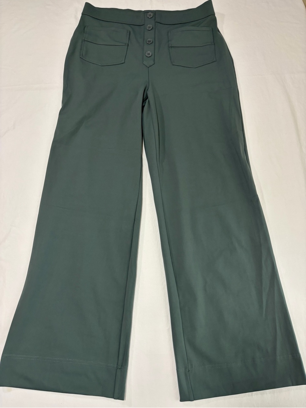 HALARA Wide Leg Pants in Teal Green
